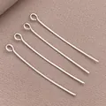Juego de cuatro alfileres de ojo de cobre plateado para accesorios de joyería artesanal - Alfiler de ojo (T79)
