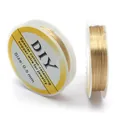 0.5mm gold color-retaining copper wire on a white spool for DIY jewelry making - 14k Gold / 0.5 / 6