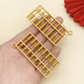 Traditional ancient gold matte finish abacus pendant for DIY jewelry making accessories - Large Abacus (22584) / 1 Piece/Pack (62x28mm)
