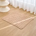 Premium zachte flanellen doorgestikte slaapmat in lichtbruin voor honden en katten - 30*40cm / Khaki
