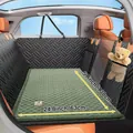 Strapazierfähige grüne Haustier-Autositzmatte mit seitlicher Netztasche. - 130*63CM / Grün