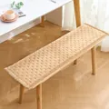 Coussin de banc long en velours côtelé beige épais avec motif quadrillé antidérapant - Style avec Étiquette / 30*100cm / Kaki