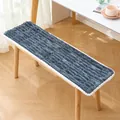 Cuscino per panca ispessito in flanella grigia morbida per sala da pranzo o casa - Stile a Costine (Grigio Scuro) / 30x100cm