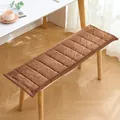 Coussin de banc épais en velours côtelé marron avec motif matelassé pour longs bancs - Version Large / 30*100cm / Marron