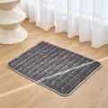 Zachte grijze flanellen huisdiermat met een gewatteerd vierkant patroon voor kat - 30*40cm / donkergrijs