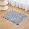 Tapis de sommeil matelassé en flanelle grise pour chiens et chats à la maison - Gris clair