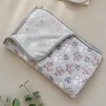 Weiche Plüsch-Haustierdecke mit süßem bunten Pfotenabdruck-Muster für Hunde und Katzen - Pfotenabdruck Grau / 40*60cm