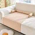Funda de sofá beige acolchada para mascotas con borde elevado para perros y gatos pequeños - 70x110cm / Caqui
