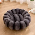 Letto per animali in peluche grigio a forma di fiore, caldo e spesso per gatti e cani - 40CM / Grigio scuro