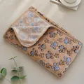 Weiche Haustierdecke mit Pfotenabdruck für Hunde und Katzen, warme Fleece-Schlafmatte - Pfotenabdruck Kaffee / 40*60cm