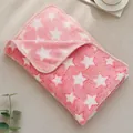 Weiche rosa Fleece-Heimtierdecke mit weißen Sternmustern für Katzen und Hunde - Roter Stern Druck / 40*60cm