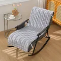 Graue verdickte Flanell-Schaukelstuhlauflage für bequeme Sitzunterstützung zu Hause - 55*180cm / Hellgrau
