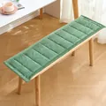 Coussin de banc en velours côtelé vert épais avec design matelassé pour siège long - Style à bord large / 30*100cm / Vert