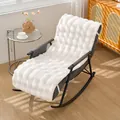 Coussin épais en polaire à bulles blanche pour fauteuil à bascule, décor de salon - 55*180cm / Blanc Cassé