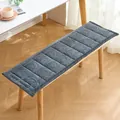 Coussin de banc long en velours côtelé gris épais pour table à manger et tabouret long - Style à Bord Large / 30*100cm / Gris foncé