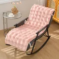 Coussin de chaise à bascule en polaire rose avec texture pelucheuse épaisse pour maison - 55*180cm / Rose