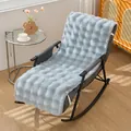 Coussin épais en velours à bulles bleu clair pour fauteuil à bascule en peluche - 55*180cm / Gris clair