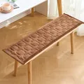 Coussin de banc en velours côtelé marron avec motif matelassé et rembourrage épais - Style Petit Cube / 30*100cm / Marron