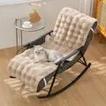 Coussin épais en polaire à bulles beige pour fauteuil à bascule, ambiance cosy - 55*180cm / Kaki
