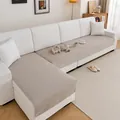 Protège-canapé en chenille beige imperméable pour canapé en L avec base antidérapante - Beige