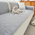 Durable light gray corduroy one-piece sofa cushion cover with stylish anti-slip texture - 70x70cm / Light Gray