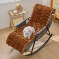 Verdicktes braunes Plüsch-Schaukelstuhlkissen mit weicher Cord-Struktur für Liegen - 50x180cm / Braun