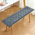 Coussin de banc en velours côtelé gris pour longs sièges avec rembourrage antidérapant - Style Petit Cube / 30*100cm / Gris foncé