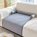 Manta protectora de sofá acolchada gris para mascotas con bordes elevados para perros y gatos - 70x110cm / Gris oscuro