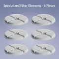 Filtros de repuesto para fuente de agua para gatos pack de 6 diseño circular blanco - 11,2 cm * 6 piezas/paquete / Blanco