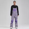 Pantaloni da sci viola impermeabili da donna per sport invernali all'aperto - Taglia S / Pantaloni e gonne / Grigio Viola E Viola