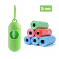 Groene draagbare poepzakjeshouder voor huisdieren met navulrollen - 14cmx4cm / Groen