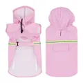Chubasquero profesional rosa para perro con tiras reflectantes de seguridad y capucha - 3XL / Rosa