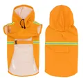 Chubasquero para perro naranja brillante con capucha y tiras reflectantes de seguridad - 3XL / Naranja