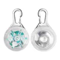 Wasserdichter LED-Sicherheitsanhänger für Haustiere mit Karabiner für Nachtspaziergänge - Transparent