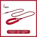 Durable red pet leash with comfortable foam handle, 1.5m length for small and medium dogs - One Size / Red