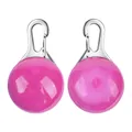 Wasserdichter pinker LED-Sicherheitsanhänger für Haustiere mit Metallclip für Nacht - Fuchsia