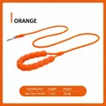 Durable orange nylon braided dog leash featuring comfortable foam handle, 1.5m length - One Size / Orange