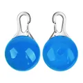 Colgantes de seguridad LED azules impermeables para mascotas con mosquetones de plata duraderos - Azul