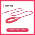 Rose red dog leash featuring a comfortable foam handle, 1.5m length for small dogs - One Size / Pink