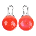 Colgante de seguridad LED naranja impermeable para perros y gatos, luz con clip - Rojo