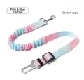 Détail de la laisse de sécurité élastique pour chien tie-dye rose et bleu - 2.0*80cm / Tie Dye Bleu Rose