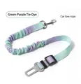 Ceinture de sécurité réglable pour chien motif tie-dye vert et violet avec laisse - 2.0*80cm / Tie-Dye Vert Violet