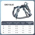 Adjustable grey blue reflective dog harness with positioning case for small to large dogs - S / Grey Blue