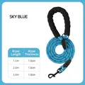 Hundeleine aus reflektierendem Nylon in Himmelblau mit Schaumstoffgriff 1.5m 2m 3m - 1,5m / Himmelblau
