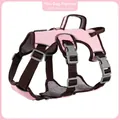 Premium adjustable pink reflective dog harness designed for small and medium dogs - S / Pink Harness (No Leash) / Pink
