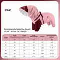 Impermeable profesional para perros de cuatro patas en rosa cerezo con tabla de tallas - S / Rosa Sakura