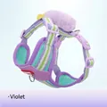 Dopamine stijl paars pluche hondentuigje met ademend mesh en verstelbare riemen - XS / Violet
