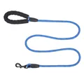 Guinzaglio riflettente blu per cani con comoda impugnatura in schiuma morbida - Solo Guinzaglio (FB-541) / 1cm*150cm / Blu