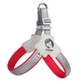 Reflective red and grey pet dog harness with breathable mesh lining for small dogs - Saddle Harness / S / Red