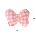 Roze geruite afneembare hondentuig strik accessoire, 6,5 cm x 5 cm groot - Alleen Vlinderdas (Zonder Tuigje/Riem) / Kleine Vlinderdas Accessoire (6.5x5cm) / Roze Gingham